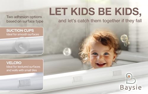 Image of Baysie Bathtub Safety Bumper for Baby, Toddler and Kid (Hook and Loop)