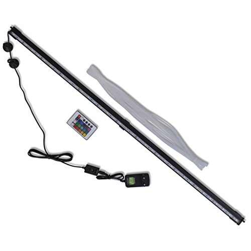 Festnight Lampe Submersible à Bulles et Del RVB pour Aquarium en Plastique