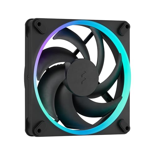 Image of Fractal Design Momentum 14 RGB - Silent PC Case Fan - 140 mm - ARGB Gen 2-20 LEDs - Liquid Crystal Polymer LCP Blades - FDB Fluid Dynamic Bearing - Cooling Performance - Powerful Airflow - Black