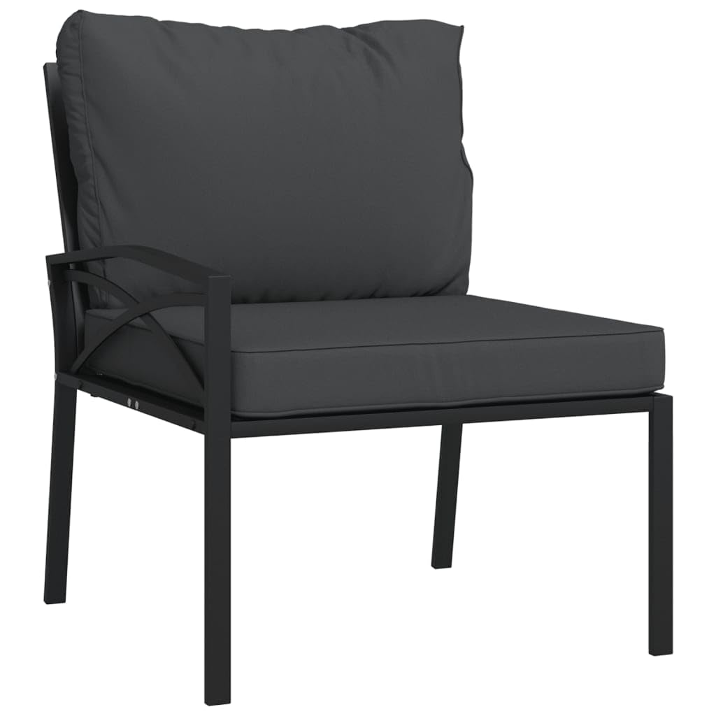 Seduta Esterni Ottomana,Divani Piccoliset Salotto Da Giardino 9 Pz Con Cuscini Grigi In Acciaioadatto Per La Camera Da Letto, Il Soggiorno, Il Giardino