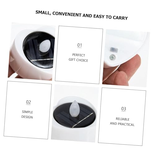 Velas solares de té LED impermeables Toddmomy automáticas sin cables 3