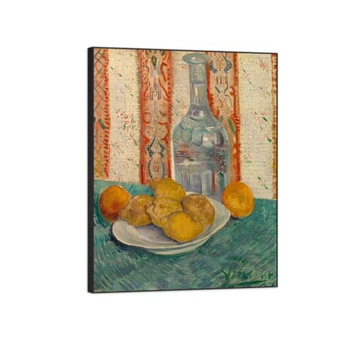 Tableaux sur toile impressionnisme et nature morte : cadre noir deco murale salon 30x40