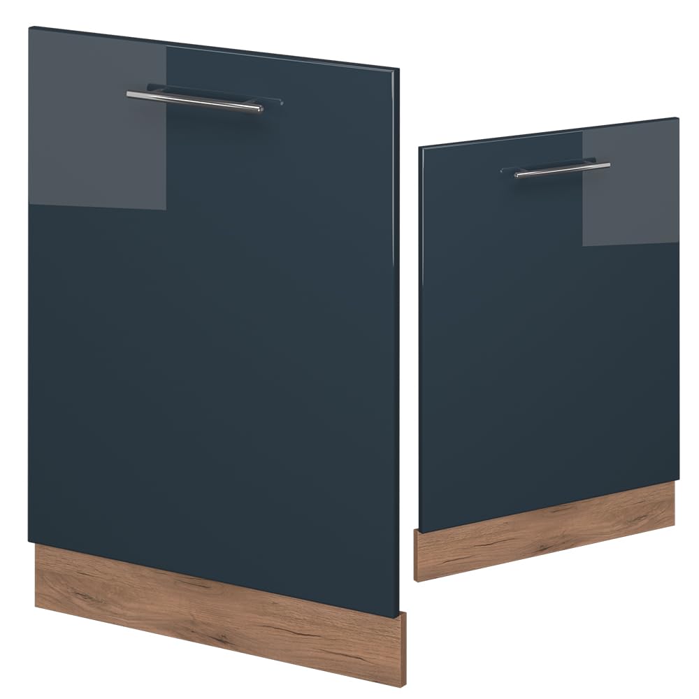 Vicco Panel przedni zmywarki "Fame-Line", Ciemnoniebieski połysk, 60 cm | BP Antracyt, à combiner avec d'autres modules de la série Fame-Line