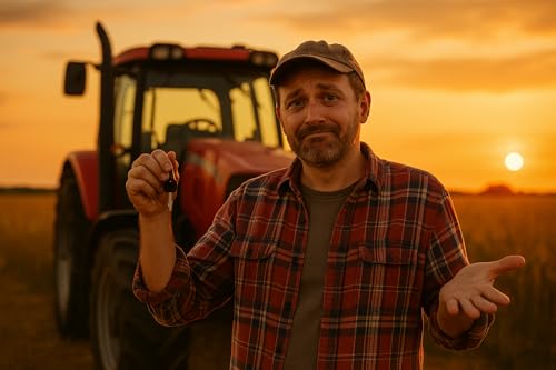 Roter Traktor Schlüsselanhänger - Traktor-Zubehör & Landwirt Geschenke für Männer - Bauernhof- und Landwirtschaftsgeschenke