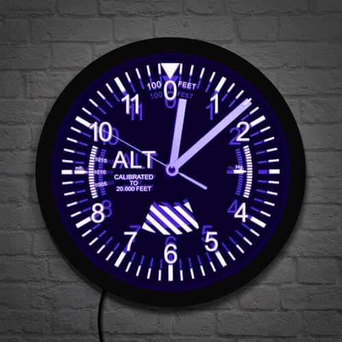 Horloge murale altimètre avec affichage LED pour heure exacte