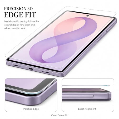 Image of ArmourPro Borderless Tempered Glass for Samsung Galaxy Z Fold 8, Pack of 2 Clear Screen Protector with Anti-Dust Speaker Mesh, 9H Anti-Scratch, HD Clarity, Case Friendly, Easy Installation Kit