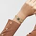 BERNY Gold Watches for Women Vintage Bracelet Wrist Watch Luxury Small Ladies Oval Quartz Watch with Tools Included(Black Dial)
