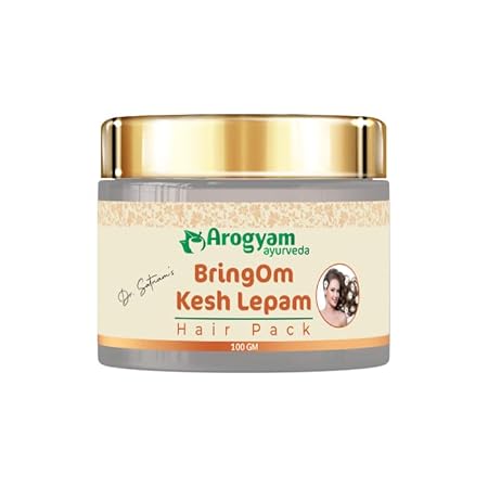 AROGYAM Bring Om Kesh Lepam Ayurvedic Hair Care, Helps to Reduce Hair Fall, Dandruff & Greying of Hair (100 GM)