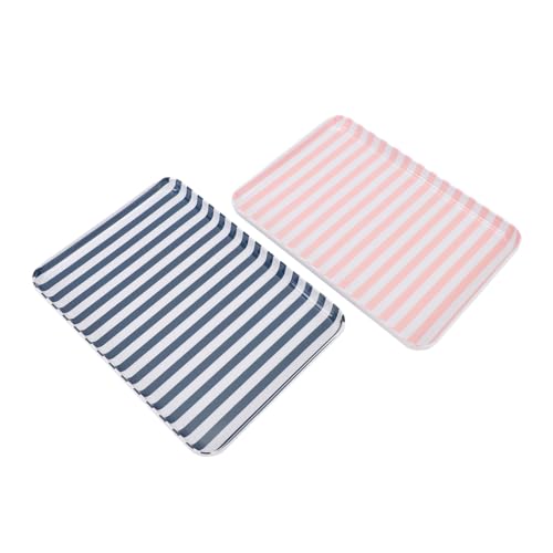 Bandeja de Comida para Parejas, Bandeja de plástico para Servir, Plato para el hogar, Postre, Ensalada, Frutas, Desayuno, Entretenimiento, Azul y Rosa, 2 uds.