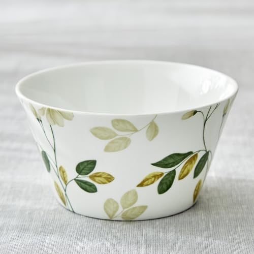 Image of Home Centre |Mandarin Botanica Emily Set of 3 Bone China Printed Serving Bowl - 470ml|Single Crockery|Crockery|Bowls|Green
