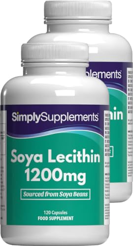 Cápsulas de Lecitina de Soja 1200mg | Lecitina de Alta Pureza | 240 Cápsulas = Suministro de 2 Meses | Certificación GMP & Fabricado en el Reino Unido | Fuente Natural de Fosfolípidos Esenciales