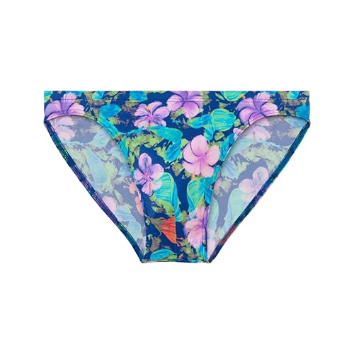 HOM Herren Balata Swim Micro Briefs, Marineblauer Druck, L EU