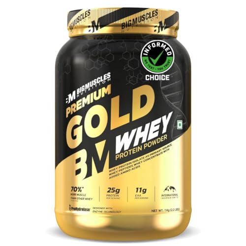 Image of Bigmuscles Nutrition Premium Gold Whey 1Kilogram[Belgian Chocolate] + Karnage Pre-Workout 300 Gm, 1 Scoop