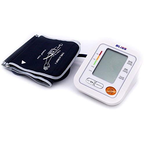 Misuratore della pressione sanguigna clinicamente accurato con polsino superiore del braccio, ampio display LCD di facile lettura, memoria 120 gruppi