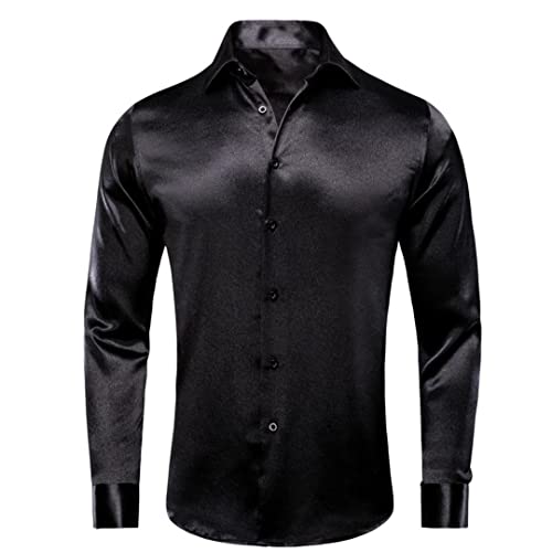 Chemise en satin habillée pour homme Cy-1503 aux finitions haut de gamme