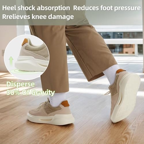 OrthoComfoot Men's Orthopedic Fashion Sneakers for Plantar Fasciitis: Comfortable Walking Shoes with Arch Support, Casual Cushion Orthotic Shoes for Foot and Heel Pain Relief2