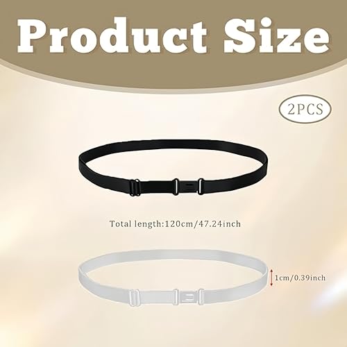 2PCS Crop Tuck Band Elastic Crop Top Band Basic Band Tuck Clothes Sweater Cropper Tool Belly Leaking Tucking Belt Crop Tuck Adjustable Band for Women Change The Style of Your Tops (Black,White)2