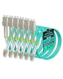 VANDESAIL OM3 LC-SC Fiber Optical Patch Cable, 10G Fiber Cable Multimode Jumper Duplex 3m(9.84ft) 6 Pack LSZH 50/125µm Pure Optical Cable Series