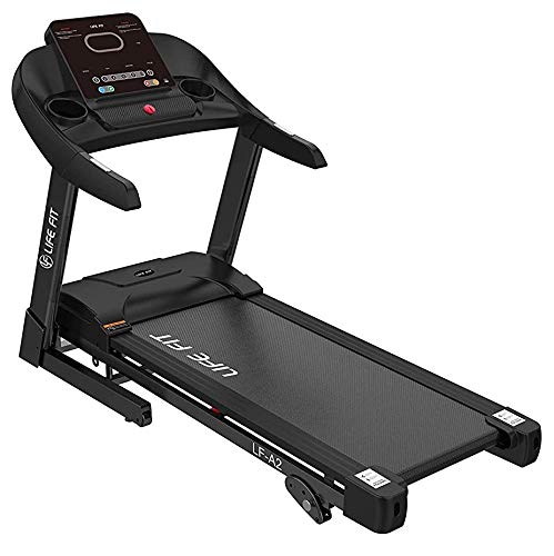 LF A2 Treadmill 5 HP DC Motor Exercise Motorized Treadmill for Home Gym Fitness Manual Incline and max User Capacity 110KG DIY Installation with Video Call Assistance?- No Cost EMI