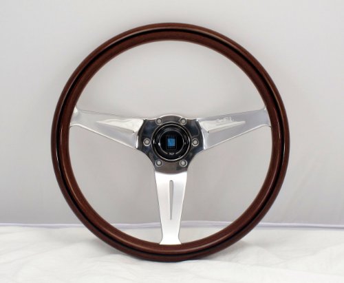 Nardi 5069.35.3000 Deep Corn Mahogany Wood Steering Wheel - Chrome Spokes