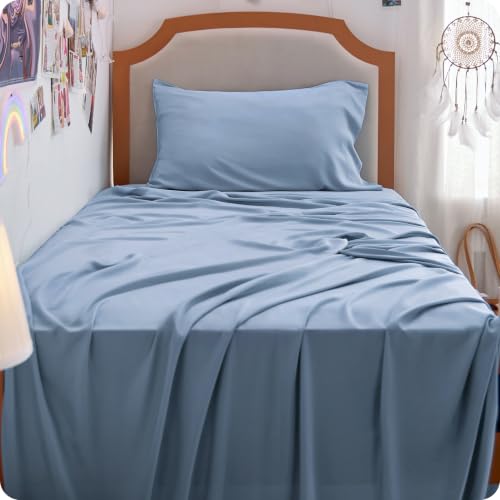 Image of Bedsure PureWoven 100% Rayon Derived from Bamboo, Twin XL Sheets, 3 Pieces