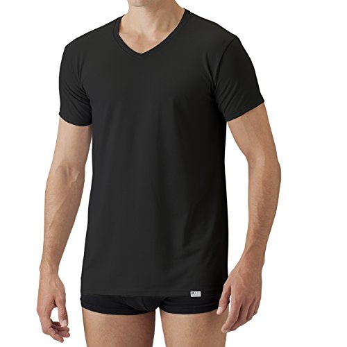 デオエスト 消臭アンダーシャツV首 ブラック L