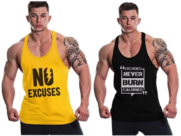 Image of MASCARI Men's Tank Tops Muscle Gym Bodybuilding Vest Fitness Workout Sando -mf