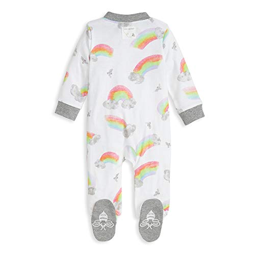 Image of Burt's Bees Baby unisex-baby Sleep & Play, Organic One-piece Romper-jumpsuit Pj, Zip Front Footed Pajama