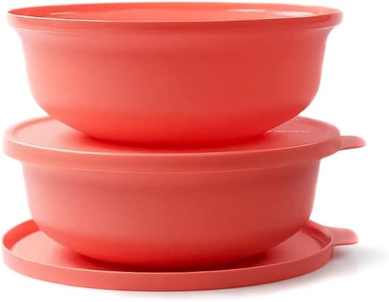 Tupperware Aloha 1L somon (2) kase servis kasesi salata kasesi 37754
