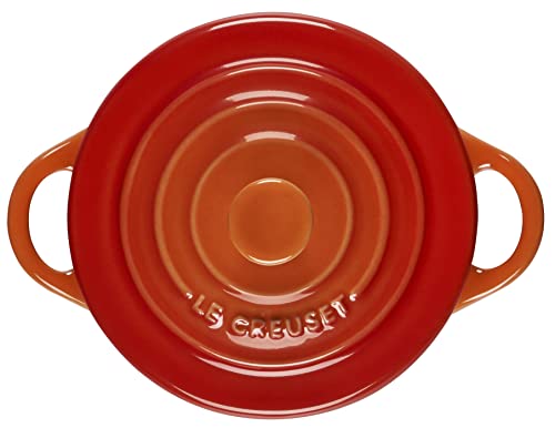 Le Creuset Stoneware Mini Round Cocotte, 8 Oz., Flame #TOP2