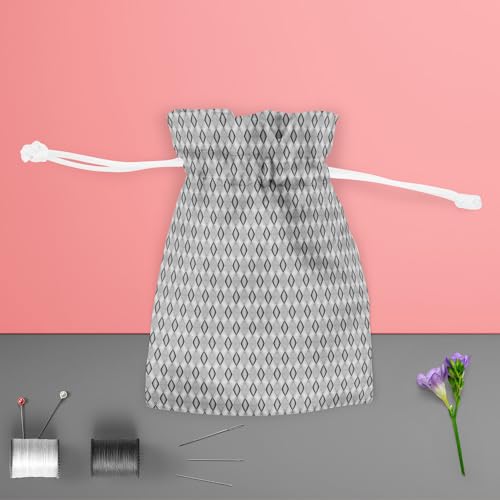 Image of ArtzFolio Monochrome Diamond D2 | Pouch Wrist Potli Bag | Bag for Weddings & Casual Parties