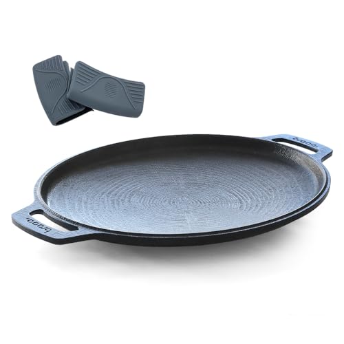 JHQ × braaa オーバルグリドル&ポットリッド 正規品 浅型 蓋 グリドル 鉄板 アウトドア プレート オーバル型 丸型鉄板 フライパン 鉄鍋 ジェイエイチキュー ブラー IH アルミ 炭火 直火 グリドルパン