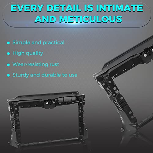 Titanium Plus Autoparts 2011-2014 Compatible With Volkswagen Jetta Front Radiator Support Vw1225135 Black 5C6805588E #TOP5