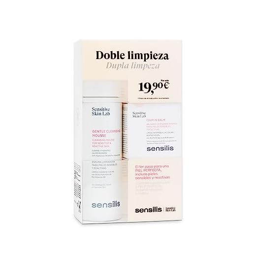Sensilis - Pack de Doble Limpieza Calm In Balm y Gentle Cleansing Mousse, Bálsamo Limpiador Desmaquillante y Calmante y Espuma Limpiadora Hidratante, para Pieles Sensibles y Reactivas - 25 ml + 200 ml