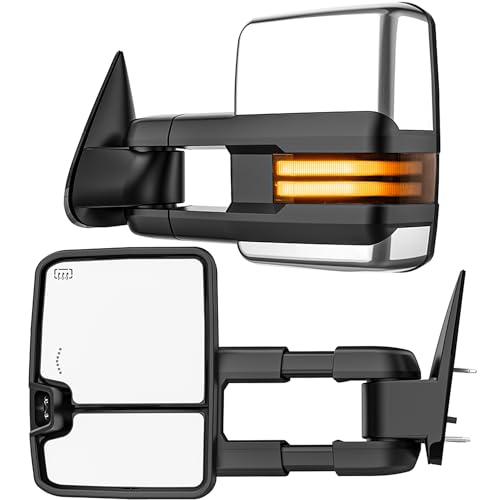 Smoked Lens Sequential Signal Tow Mirrors