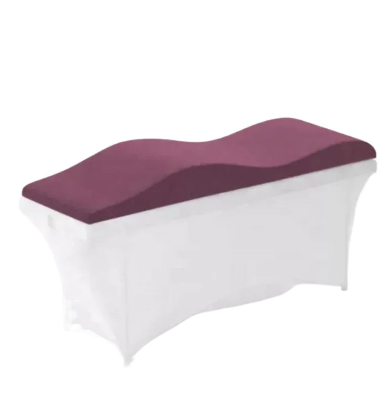 Materasso per Lettino Extension Ciglia Materasso for Ciglia Curvo a Forma di Onda, Materasso for Ciglia sollevabile, Materasso for Ciglia Curvo(Dark Red)