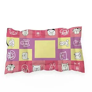 Rightgifting Durable Canvas Foldable Dog Mats |Soft & Light Weight Mats for Dogs |Dog Mats for Sleeping/Travel for Indie Dog, Cocker Spaniel, Beagle Dogs_Multi-Color (Large,23 X 36 Inch)