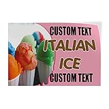 Custom Decal Stickers Multiple Sizes Italian Ice #1 Outdoor Advertising Printing Y Industrial Vinyl Safety Sign Label Ice Cream Personalized Text Here 24x18Inches