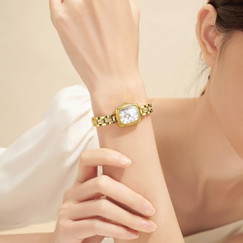 Image of OLEVS Watch Gold Ladies Luxury Easy to Read Small Wrist Watches for Women | Original Import Dress Gift,Diamond,Easy to Read Chronograph women's Watch