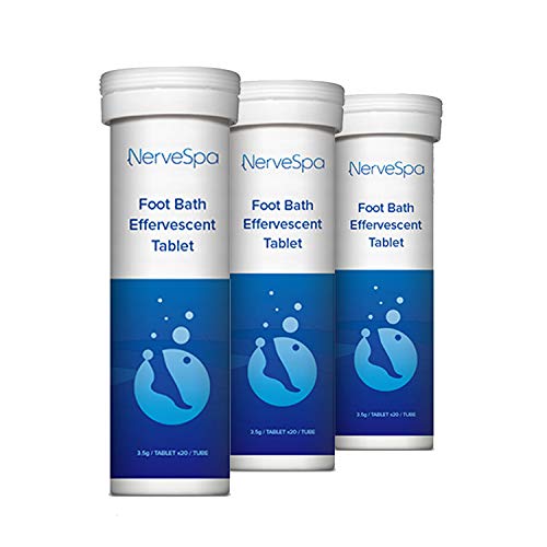 Diabetic Foot Soak Effervescent Tablets Foot Care by Nerve Spa, Anti-Swelling, Rehydrate The Foot, and Relieve Foot Pain, Foot Care Treatment â€“ 20 Tablets (3 Tubes)