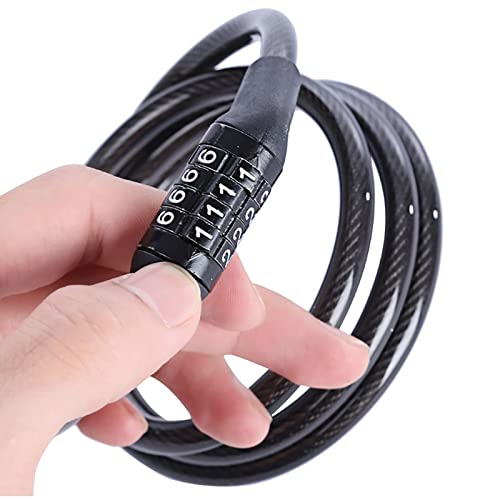 Fechadura Combinada Para Cabo De Bicicleta, Trava De Bicicleta Em Liga Metálica, Senha Reajustável D