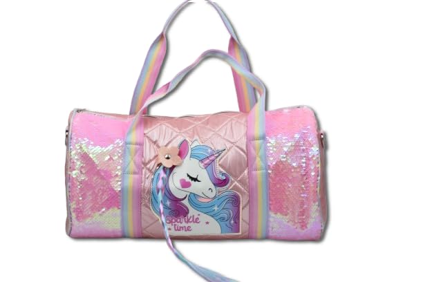 Unicorn Pink Travel Duffle Bag for Girls - Perfect for Shopping, Gym, and Travel | Best Birthday & Rakhi Gift for Girls-image-13