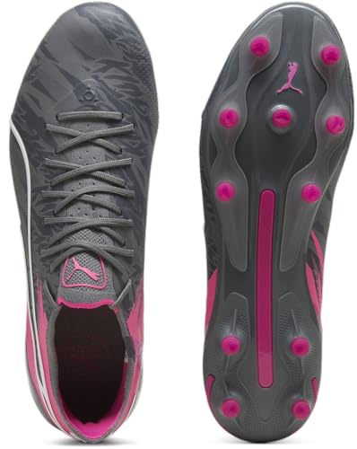 Puma Mens King Ultimate Rush Firm GroundArtificial Ground Soccer Cleats - Grey, Pink4