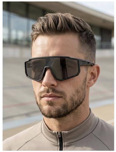 Image of IFLASH Non Polarized Oversized Sports Sunglasses for Men Women, Outdoor Cricket Cycling Hiking Fishing Sunglasses