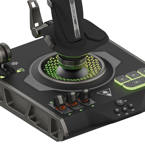 Turtle Beach VelocityOne Flightdeck - Joystick et Manette du Système de Simulation Universelle HOTAS avec écran tactiles, HUD Monté sur Manche et Capteurs sans Contact pour Windows 10 & 11