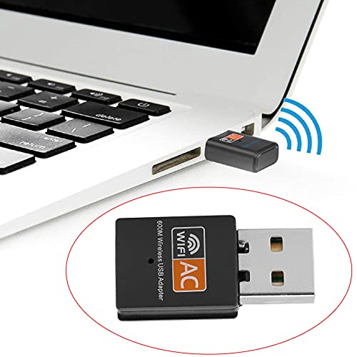 Sonew AR9271 Drahtlose Netzkarte, USB WLAN Adapter, Drahtloser Empfänger, Abnehmbarer 2DBI-Antennenadapter, für TV-Computer (Drahtlose Dualband-Netzwerkkarte)