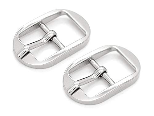 CRAFTMEmore Gürtelschnalle, oval, 1,3 cm oder 1,6 cm, 4 Stück (1,6 cm, Silber) Cover