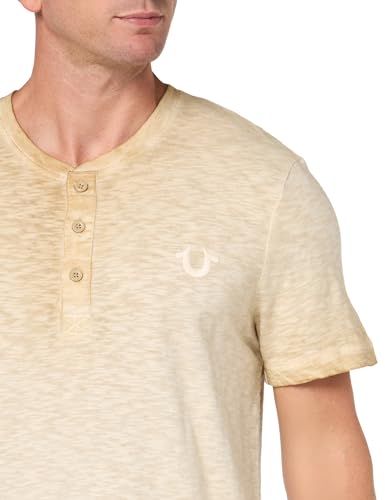 True Religion mens Ss Dyed Embro Henley3