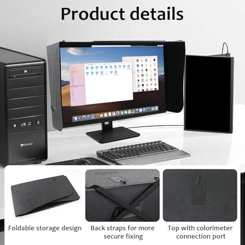 Capot de moniteur d'ordinateur réglable 17-27" anti-regard - 5