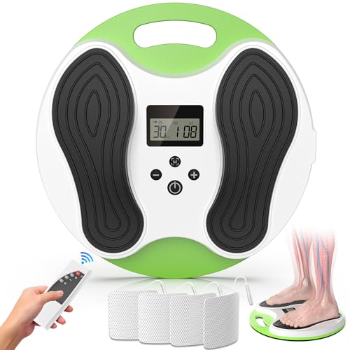 Nouveau 4-en-1 Stimulateur Circulatoire Rechargeable, Appareil Circulation Sanguine Jambes, Massage Pieds Stimulateur Circulatoire, Soulage la Douleur et la...